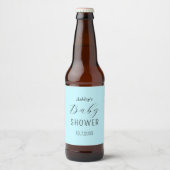 Boy Baby shower Blue Elegant Bier Etiket (Voorkant)