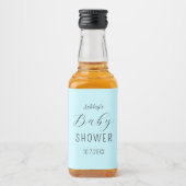 Boy Baby shower Blue Elegant Likeurfles Etiket (Voorkant)