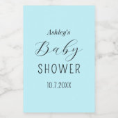 Boy Baby shower Blue Elegant Wijn Etiket (Enkel label)