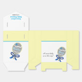 Boy Baby shower Blue Rattle Bedankdoosjes (Ongevouwen)