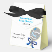 Boy Baby shower Blue Rattle Bedankdoosjes (Voorkant)