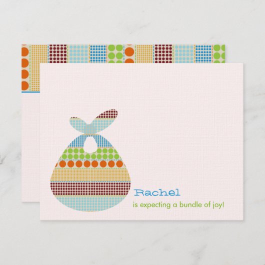 Boy Baby shower Boho Stippen Bundle Kaart (Voorkant / Achterkant)