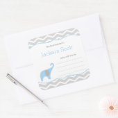 Boy Baby shower Bookplate, baby's eerste bibliothe Vierkante Sticker (Envelop)