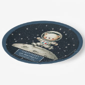 Boy Baby shower Bord met Space Teddy Bear (Gekanteld)