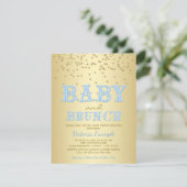 Boy Baby shower Brunch Baby Shower Uitnodigingen (Staand voorkant)