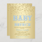 Boy Baby shower Brunch Baby Shower Uitnodigingen (Voorkant / Achterkant)