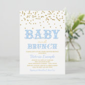 Boy Baby shower Brunch Baby Shower Uitnodigingen (Staand voorkant)