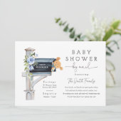 Boy Baby Shower by Mail, Baby Shower Long Distance Kaart (Staand voorkant)
