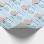 Boy Baby shower Custom Cadeaupapier (Hoek)