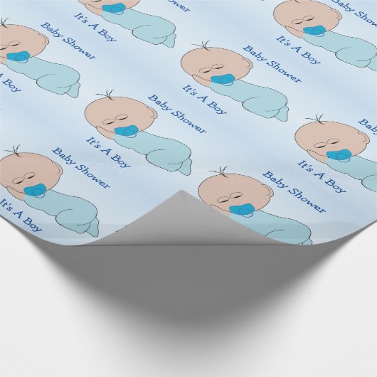 Boy Baby shower Custom Cadeaupapier (Hoek)
