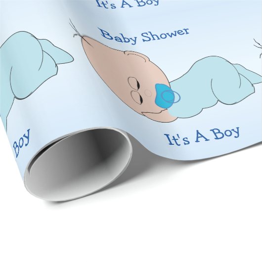 Boy Baby shower Custom Cadeaupapier (Rol Hoek)