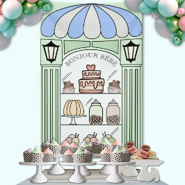 Boy Baby shower dessert tafel achtergrond Banner