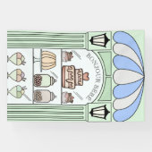 Boy Baby shower dessert tafel achtergrond Banner (Horizontaal)