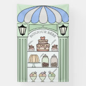 Boy Baby shower dessert tafel achtergrond Banner (Verticaal)