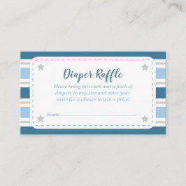 Boy Baby shower Diaper Raffle Card Informatiekaartje