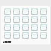Boy Baby shower Favor Stickers Labels Aqua Blue Gr (Vel)