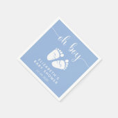 Boy Baby shower Feet Blauw Servet (Hoek)