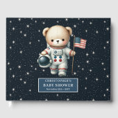 Boy Baby shower Gastboek Custom Teddy Bear Gastenboek (Voorkant)