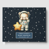 Boy Baby shower Gastboek Gepersonaliseerde Teddy B Gastenboek (Voorkant)