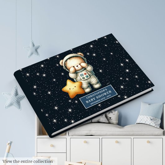 Boy Baby shower Gastboek Gepersonaliseerde Teddy B Gastenboek