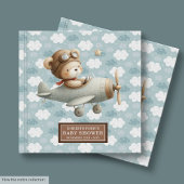 Boy Baby shower Gastboek Schattige Teddy Bear Pilo Gastenboek