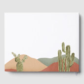 Boy Baby shower Guestbook Boho Desert Zuidwest Gastenboek (Achterkant)