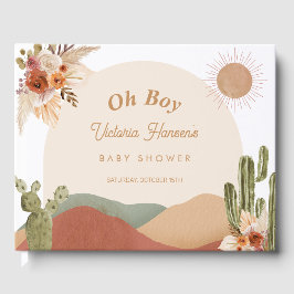 Boy Baby shower Guestbook Boho Desert Zuidwest Gastenboek