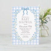 Boy Baby Shower Invitation, Boy baby shower Kaart (Staand voorkant)