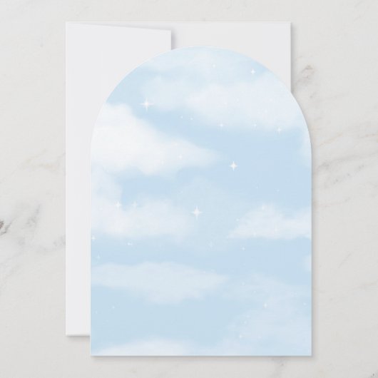 Boy Baby Shower Invitation Kaart (Achterkant)