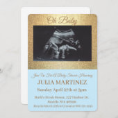 Boy Baby shower Invitation - Sonogram Kaart (Voorkant / Achterkant)