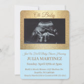 Boy Baby shower Invitation - Sonogram Kaart (Voorkant)