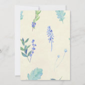 Boy baby shower Invitation Woodland Fox Blue Kaart (Achterkant)