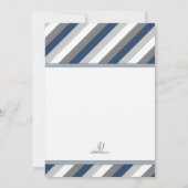 Boy Baby Shower Invitations, marine, grijs 875 Kaart (Achterkant)