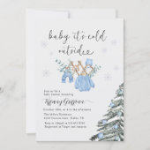 Boy Baby Shower Its Cold Outside| Clothes  Kaart (Voorkant)