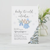 Boy Baby Shower Its Cold Outside| Clothes  Kaart (Staand voorkant)