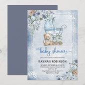  Boy Baby shower Kaart (Voorkant / Achterkant)