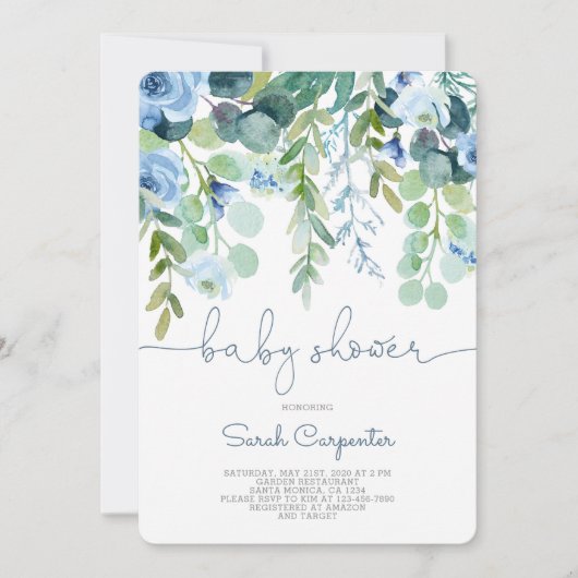 Boy baby shower kaart (Voorkant)