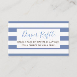 Boy Baby shower Luier Raffle Ticket, Blauw Bruin Informatiekaartje