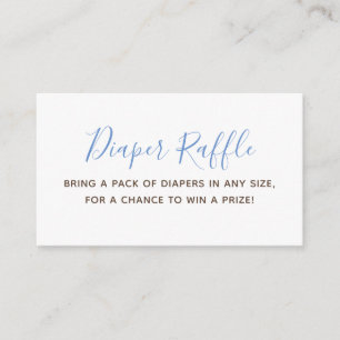 Boy Baby shower Luier Raffle Ticket Informatiekaartje