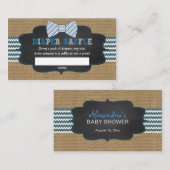 Boy baby shower luier verloting tickets informatiekaartje (Voorkant / Achterkant)