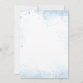 Boy Baby shower Moderne Minimalistische Blauwe Bal Kaart (Achterkant)