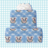 Boy Baby shower of pasgeboren olifant Naam toevoeg Cadeaupapier