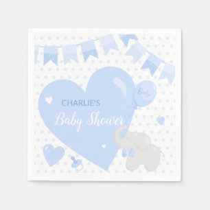 Boy Baby shower olifant ballon papier servet