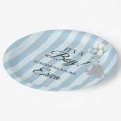Boy Baby Shower Papieren Bordje (Gekanteld)