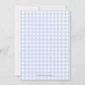 Boy Baby shower Preppy Southern Blue Stork Kaart (Achterkant)