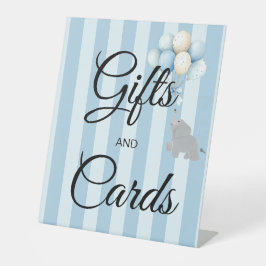 Boy Baby Shower Reclamebord Met Voetstuk