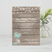 Boy Baby shower Rustic Babys Breath String Lights Kaart (Staand voorkant)