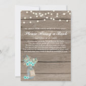 Boy Baby shower Rustic Babys Breath String Lights Kaart (Achterkant)