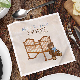 Boy Baby shower Schattige Teddy Bear Custom Servet