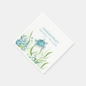 Boy Baby shower servetten Zee schildpad (Hoek)